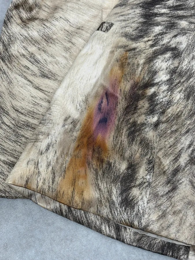 AW1999 Roberto Cavalli Wolf Fur Effect Beige Blazer Jacket FjmSraB 10