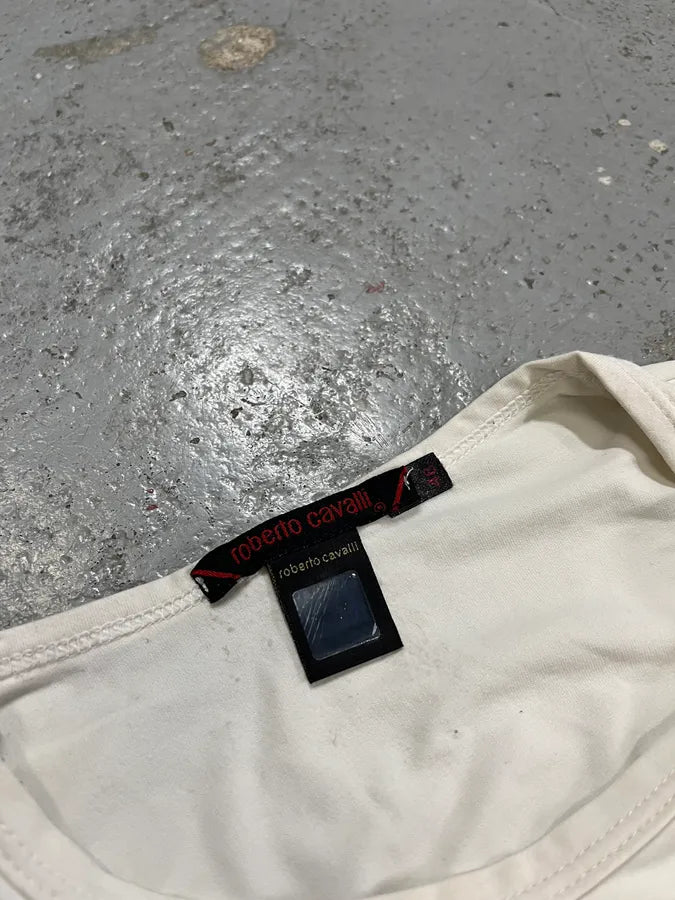 2000s Roberto Cavalli Wolves White Longsleeves uLzgLwJ 8