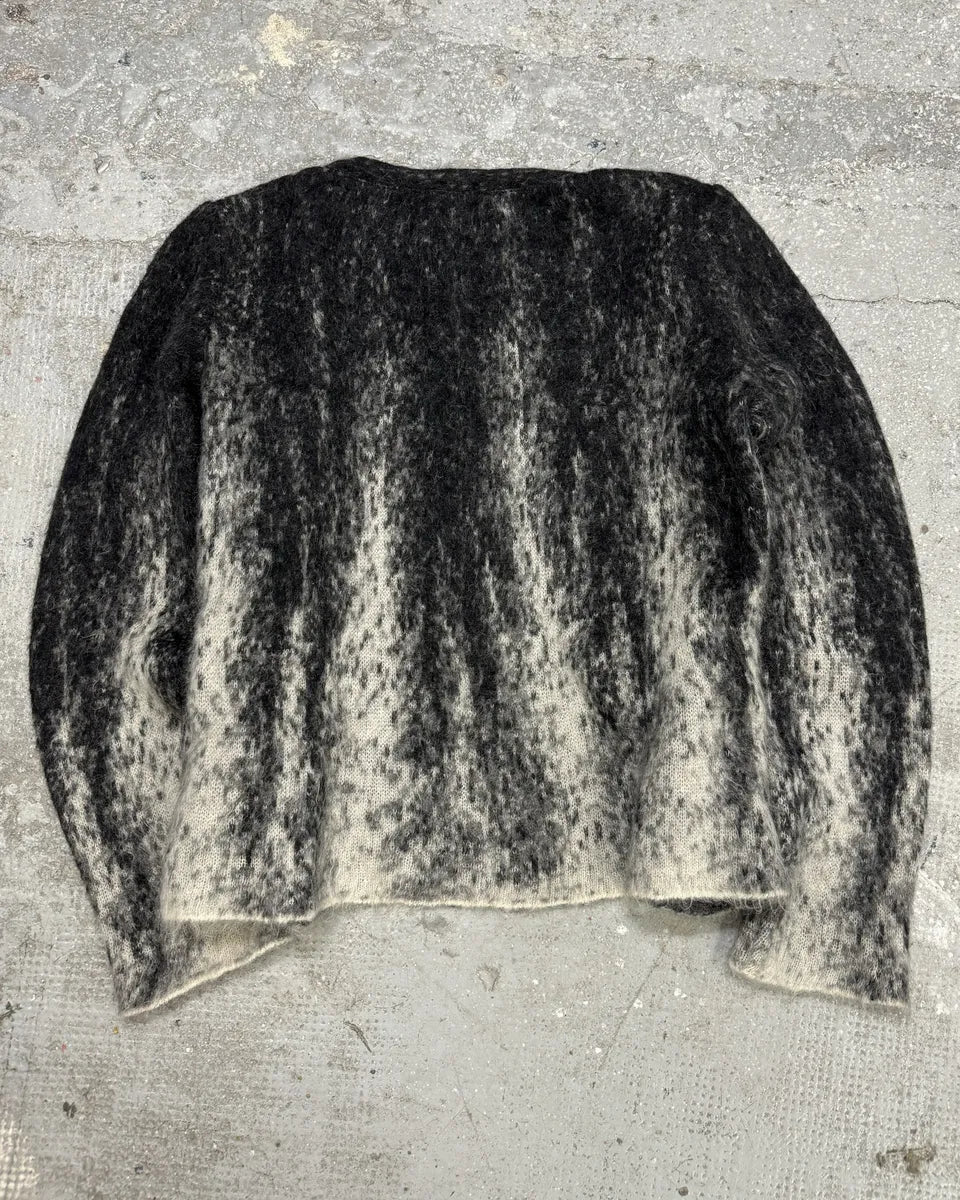 2000s Roberto Cavalli Wool & Mohair Grey Gradient Cardigan (XS) 3