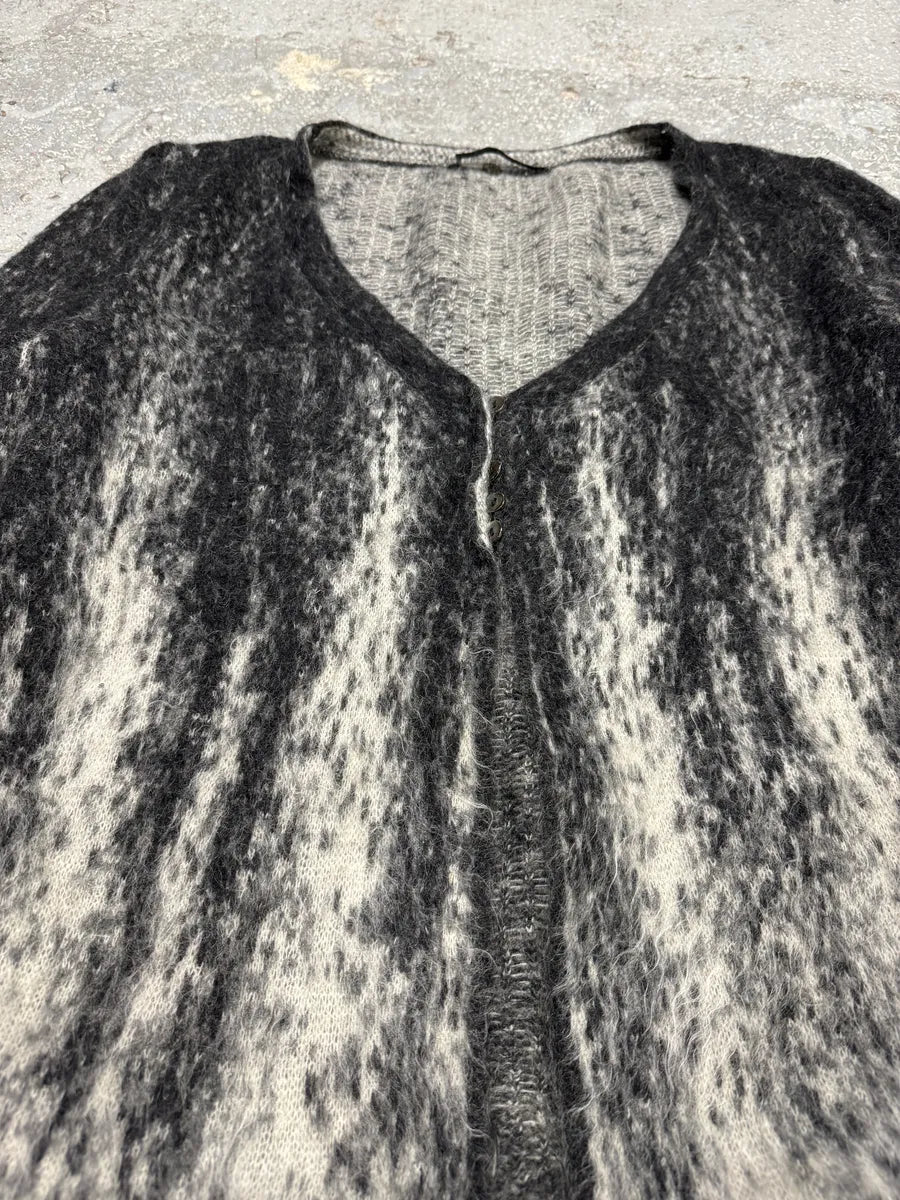 2000s Roberto Cavalli Wool & Mohair Grey Gradient Cardigan (XS) 8