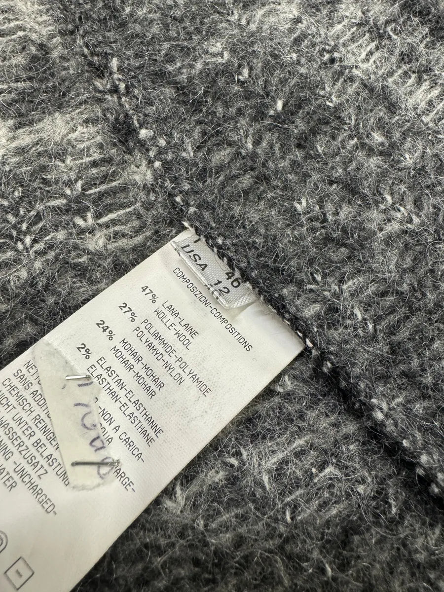 2000s Roberto Cavalli Wool & Mohair Grey Gradient Cardigan (XS) 6
