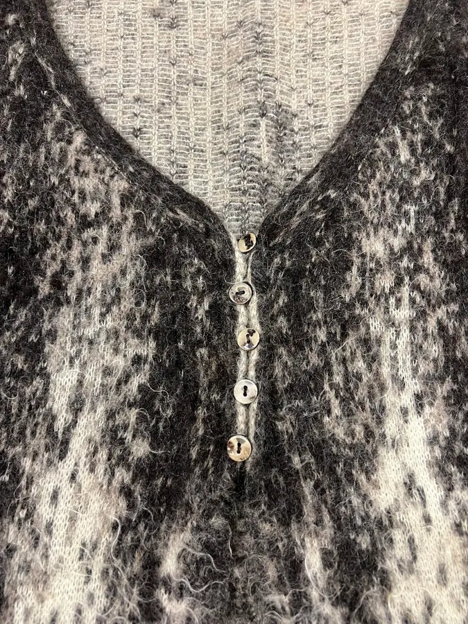 2000s Roberto Cavalli Wool & Mohair Grey Gradient Cardigan (XXS) 7