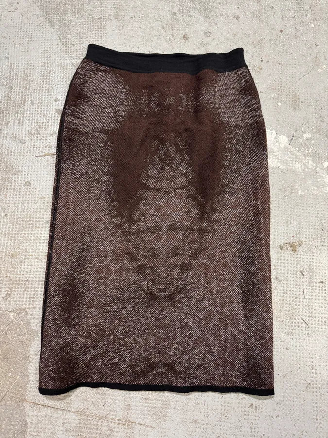 2000s Roberto Cavalli Wool Abstract Leopard Pattern Skirt & Jacket Set (S) YxdvFpd 5