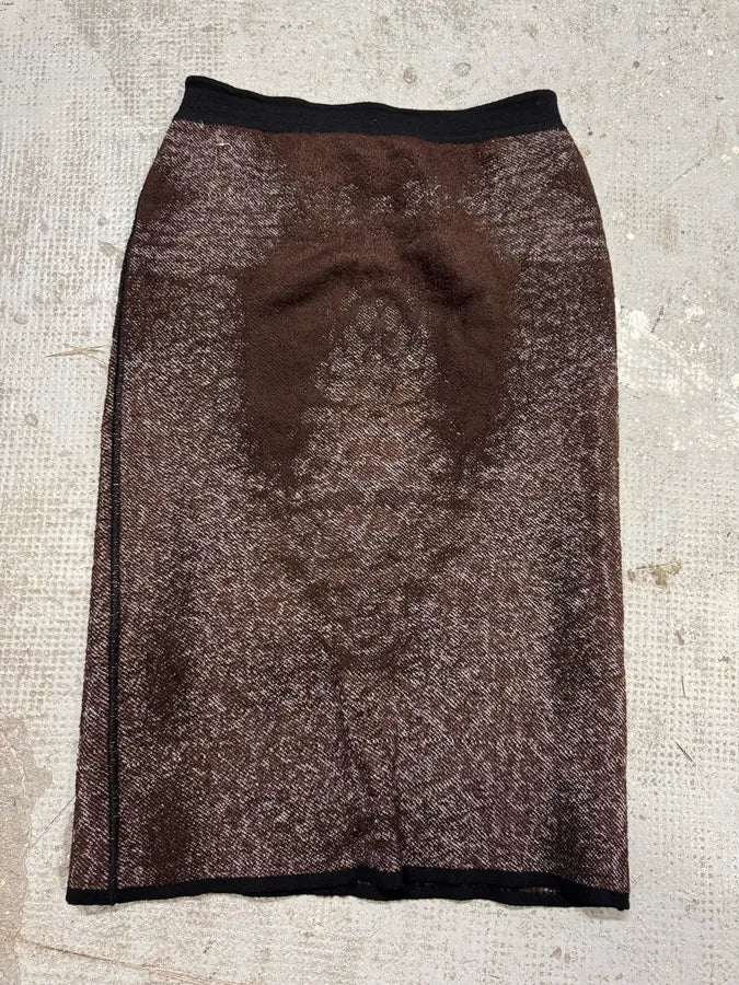 2000s Roberto Cavalli Wool Abstract Leopard Pattern Skirt & Jacket Set (S) YxdvFpd 9