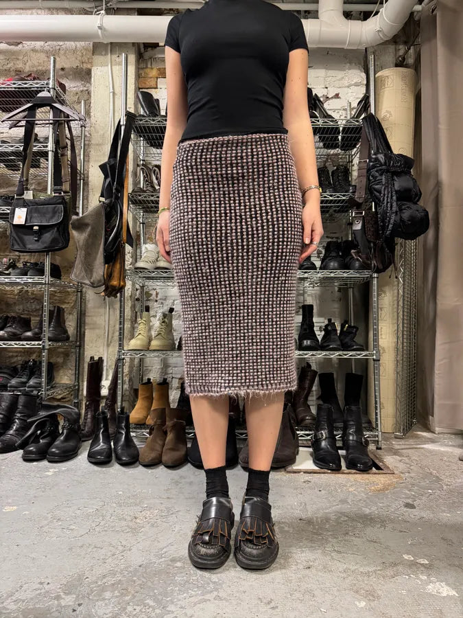 2000s Roberto Cavalli Wool Cardigan & Skirt Set (L) 1