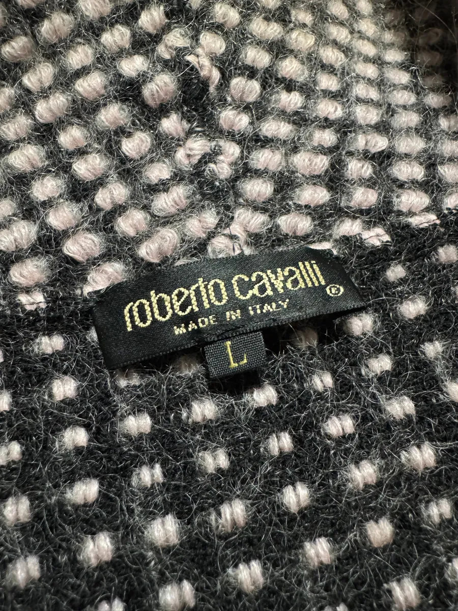 2000s Roberto Cavalli Wool Cardigan & Skirt Set (L) 3