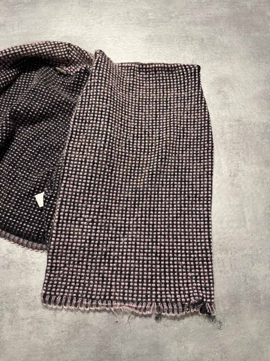 2000s Roberto Cavalli Wool Cardigan & Skirt Set (L) 4