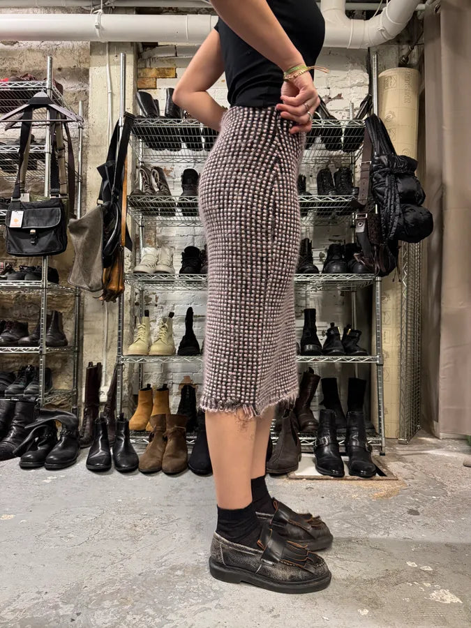 2000s Roberto Cavalli Wool Cardigan & Skirt Set (L) 7