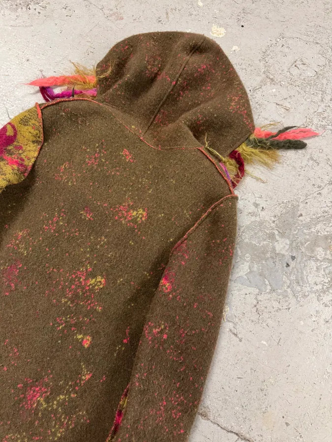 2000s Roberto Cavalli Wool Flower Multicolor Jacket (XS) 7