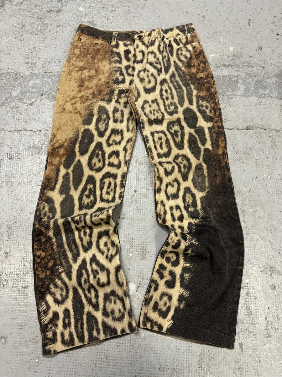 FW2001 Roberto Cavalli World Explosion Leopard Pants ylbYoGg 0