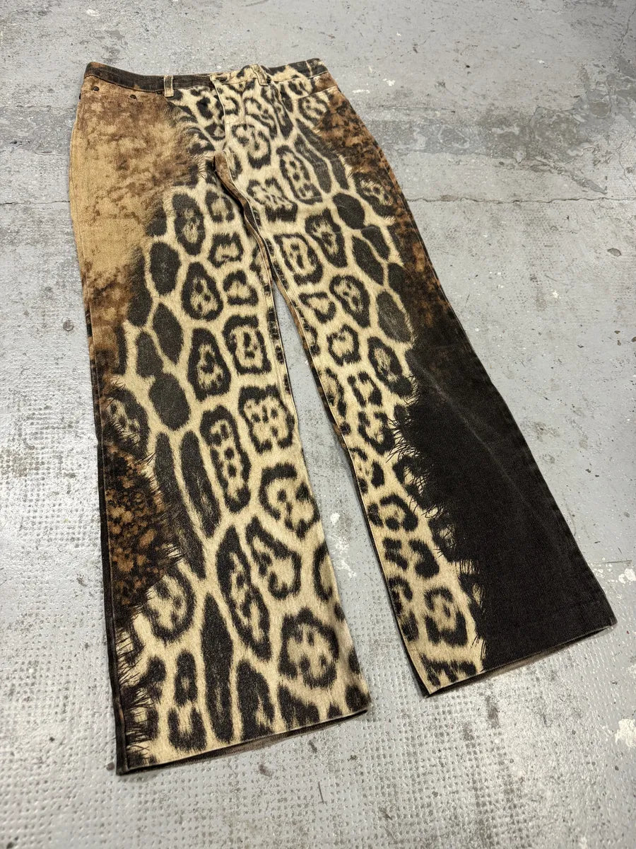 FW2001 Roberto Cavalli World Explosion Leopard Pants ylbYoGg 6