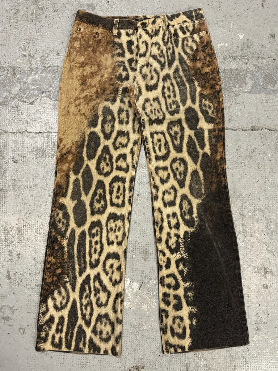 FW2001 Roberto Cavalli World Explosion Leopard Pants ylbYoGg 7