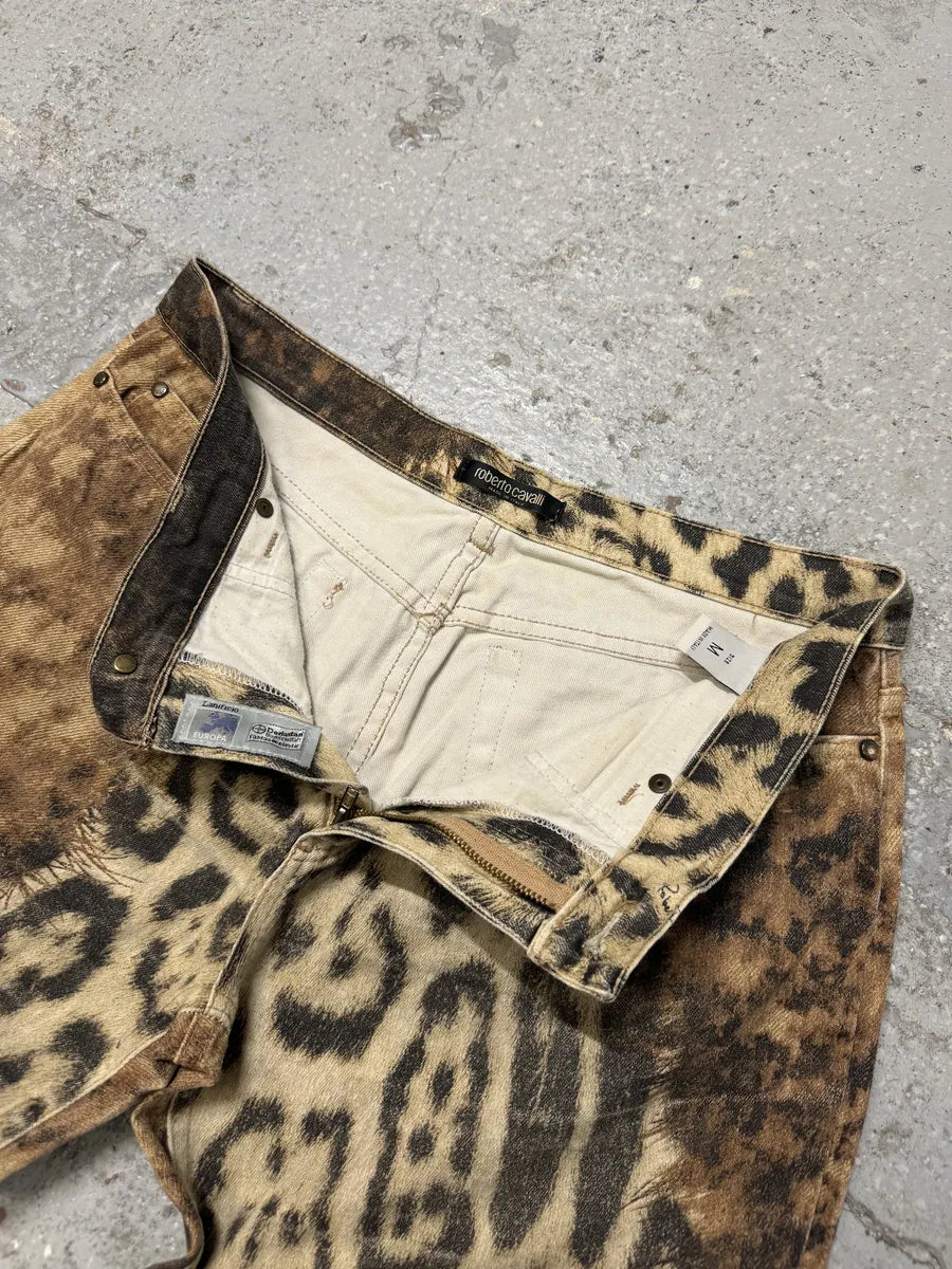FW2001 Roberto Cavalli World Explosion Leopard Pants ylbYoGg 8