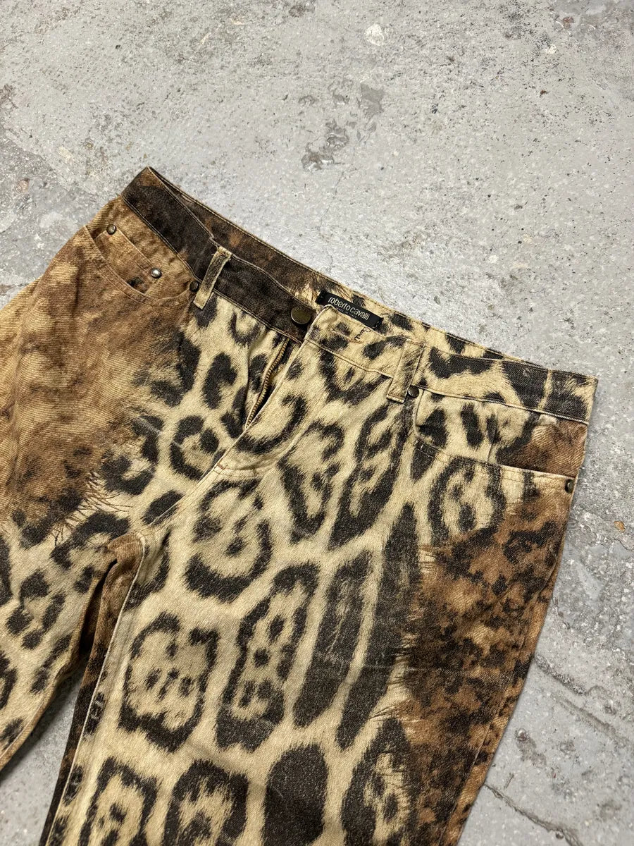 FW2001 Roberto Cavalli World Explosion Leopard Pants ylbYoGg 9