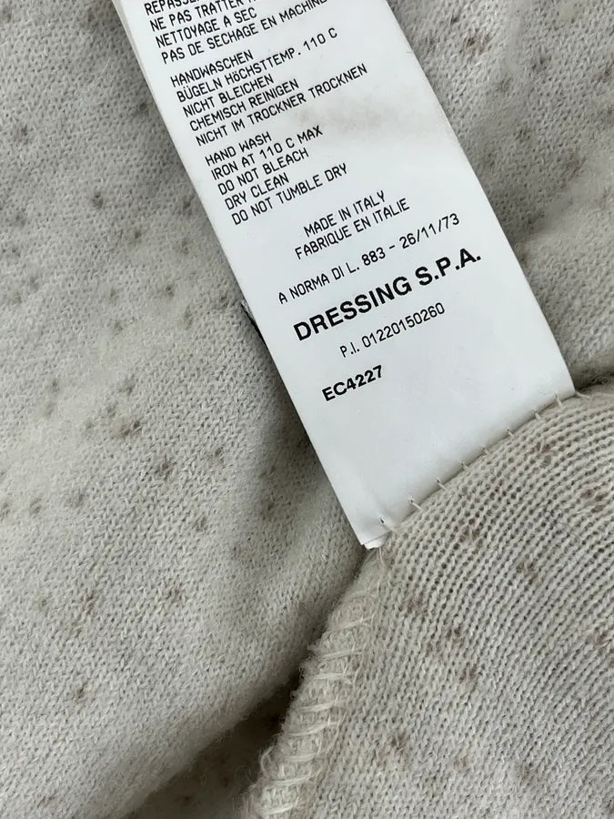 2000s Roberto Cavalli Wrinkled Texture Beige Long Cardigan Wrist Fur Jacket pgPktGn 12