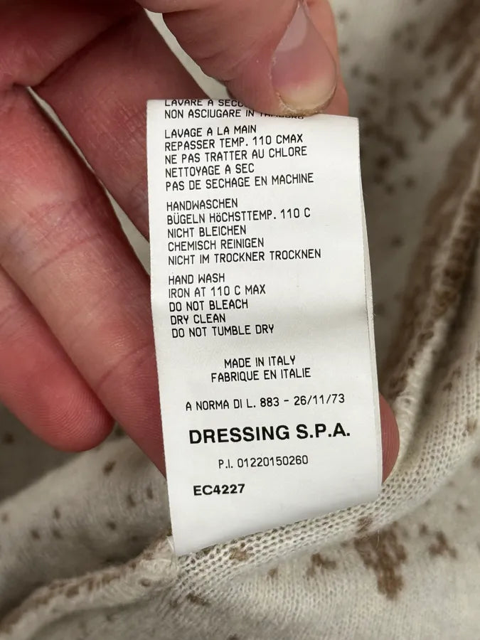 2000s Roberto Cavalli Wrinkled Texture Beige Wrist Fur Long Jacket KjFhyyk 14