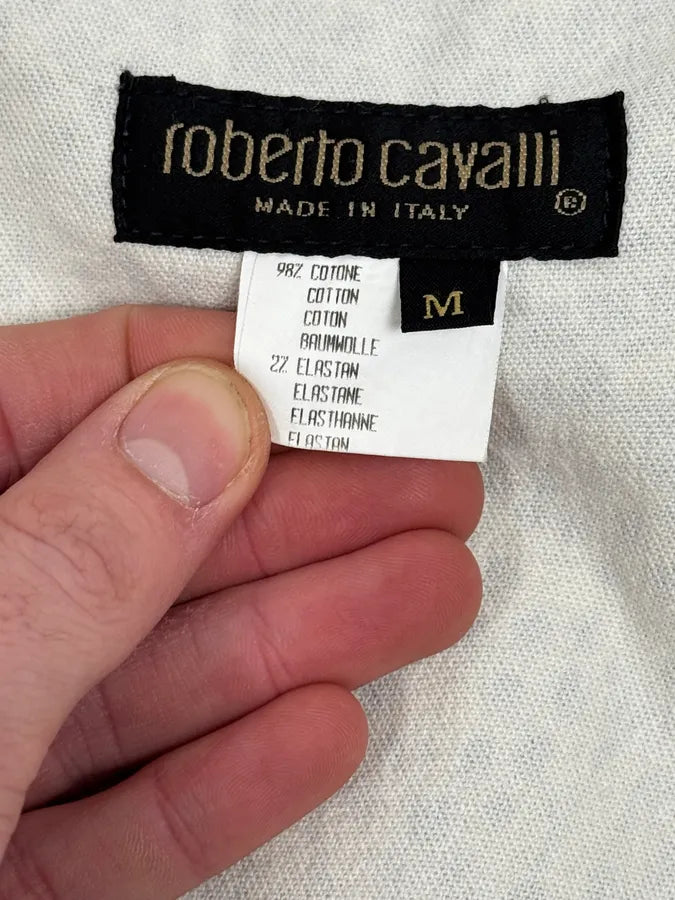 2000s Roberto Cavalli Yellow Snakeskin Effect Bees Yellow Jacket & Skirt Set plNWhjV 21