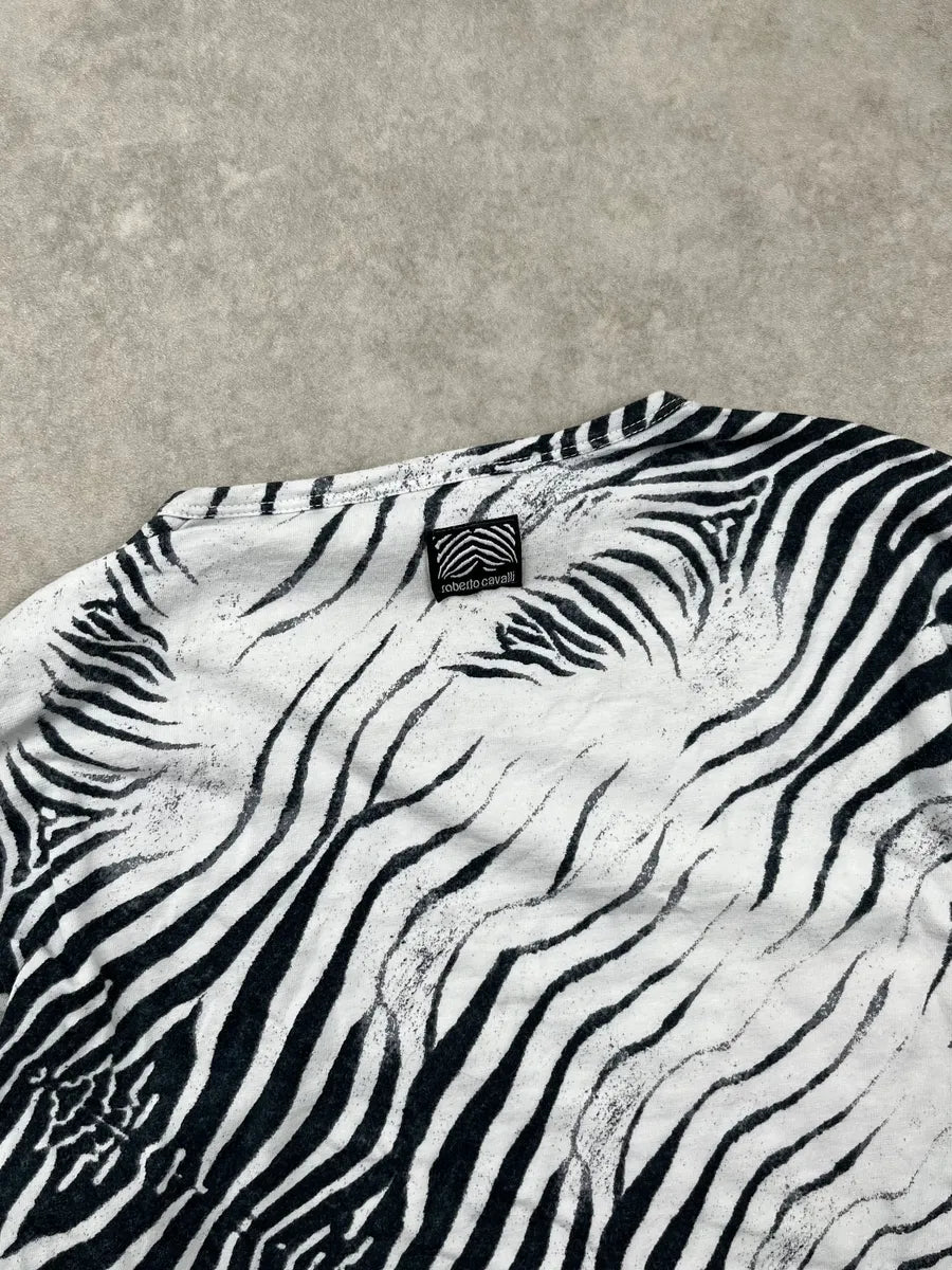 2000s Roberto Cavalli Zebra Black & White Longsleeve EKcEUMv 5
