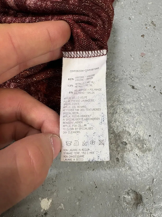 2000s Roberto Cavalli Zebra Dark Obscure Red Cardigan mpDqwYB 6