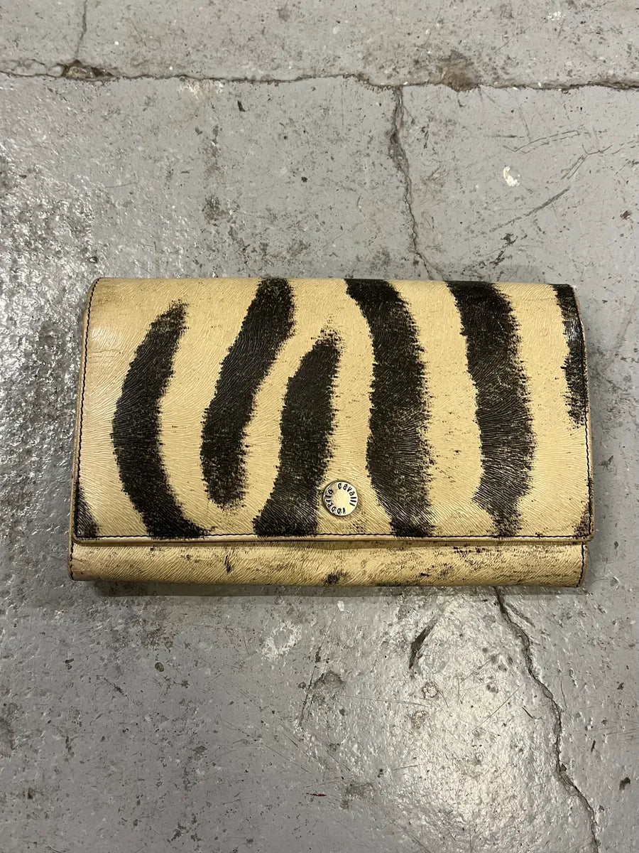 2000s Roberto Cavalli Zebra Leather Wallet (OS) ErLIGiU 0