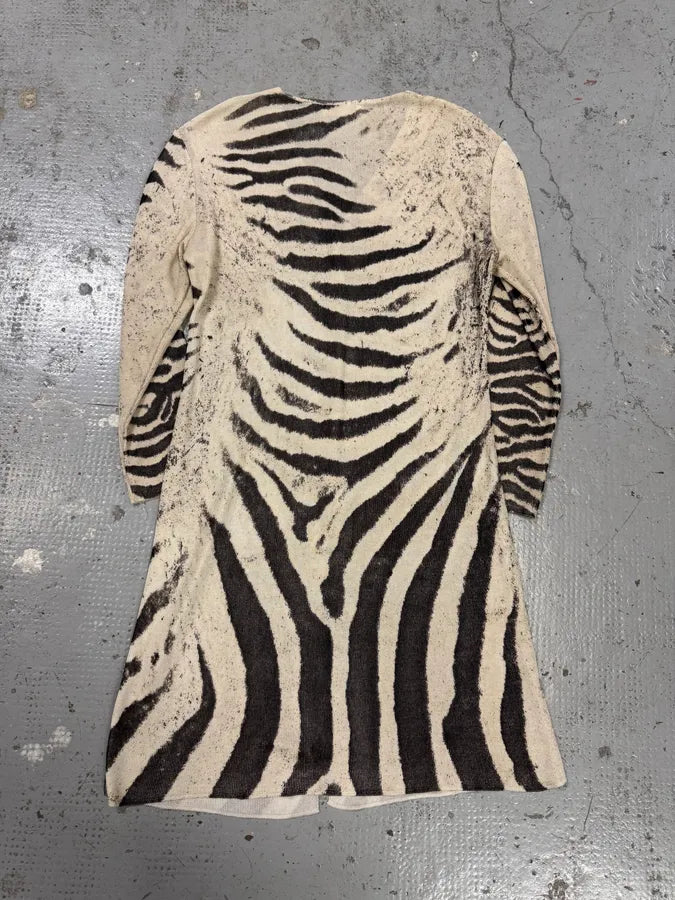 2000s Roberto Cavalli Zebra Marble Cardigan uRypUEW 1