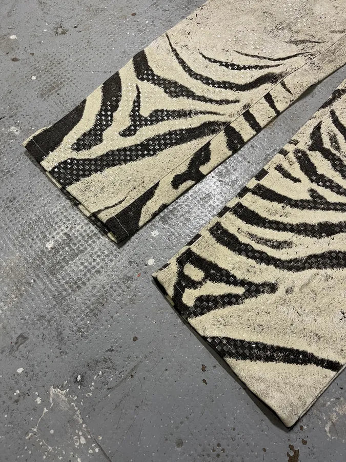 2000s Roberto Cavalli Zebra Marble Pants (S) QheGtpy 6