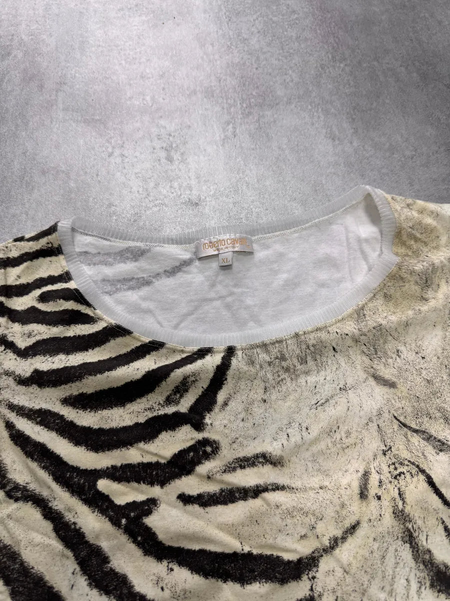 2000s Roberto Cavalli Zebra Marble Tee SvxnjLq 2