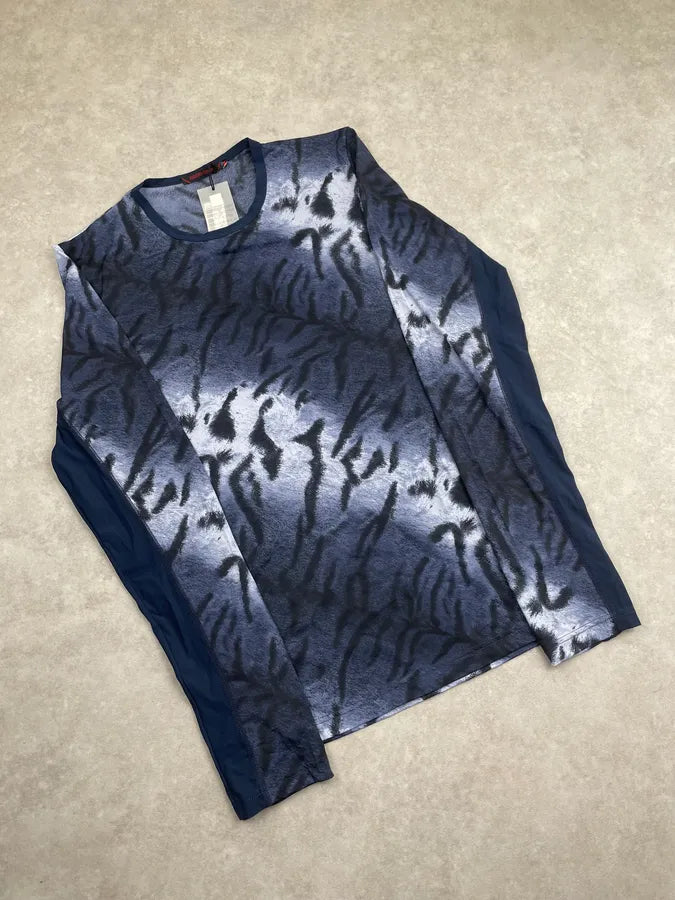 2000s Roberto Cavalli Zebra Navy Longsleeve  EYuOCyo 1