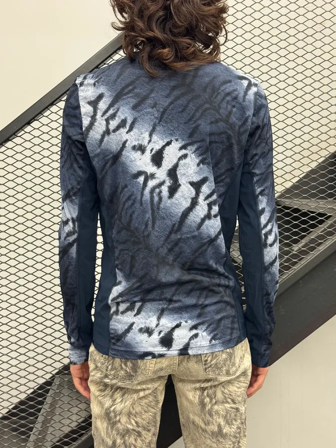 2000s Roberto Cavalli Zebra Navy Longsleeve  EYuOCyo 4