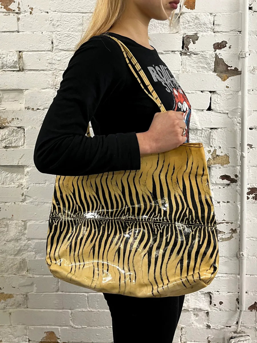 2000s Roberto Cavalli Zebra Print Handle Bag AFxDbkH 0