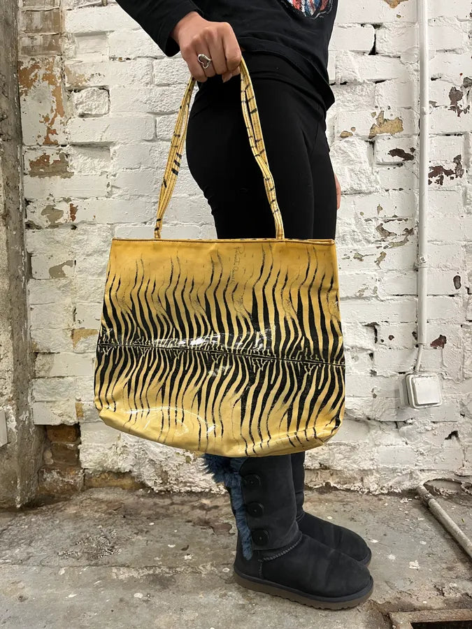 2000s Roberto Cavalli Zebra Print Handle Bag AFxDbkH 2