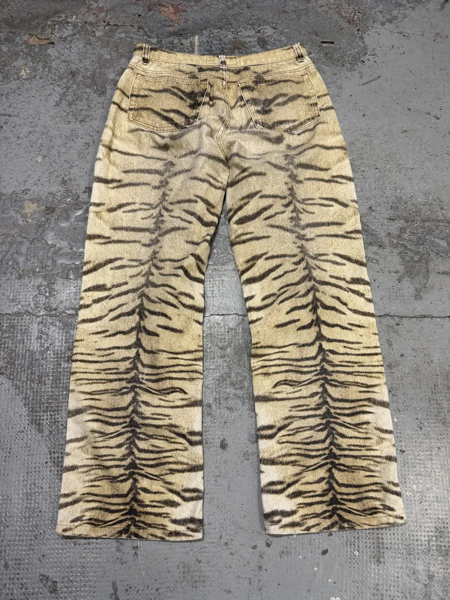 2000s Roberto Cavalli Zebra Savage Beige Pants LWoifLR 1