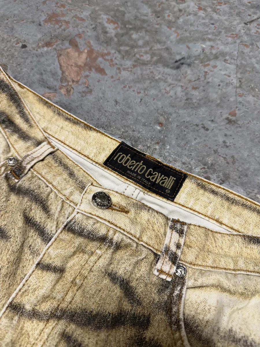 2000s Roberto Cavalli Zebra Savage Beige Pants LWoifLR 3