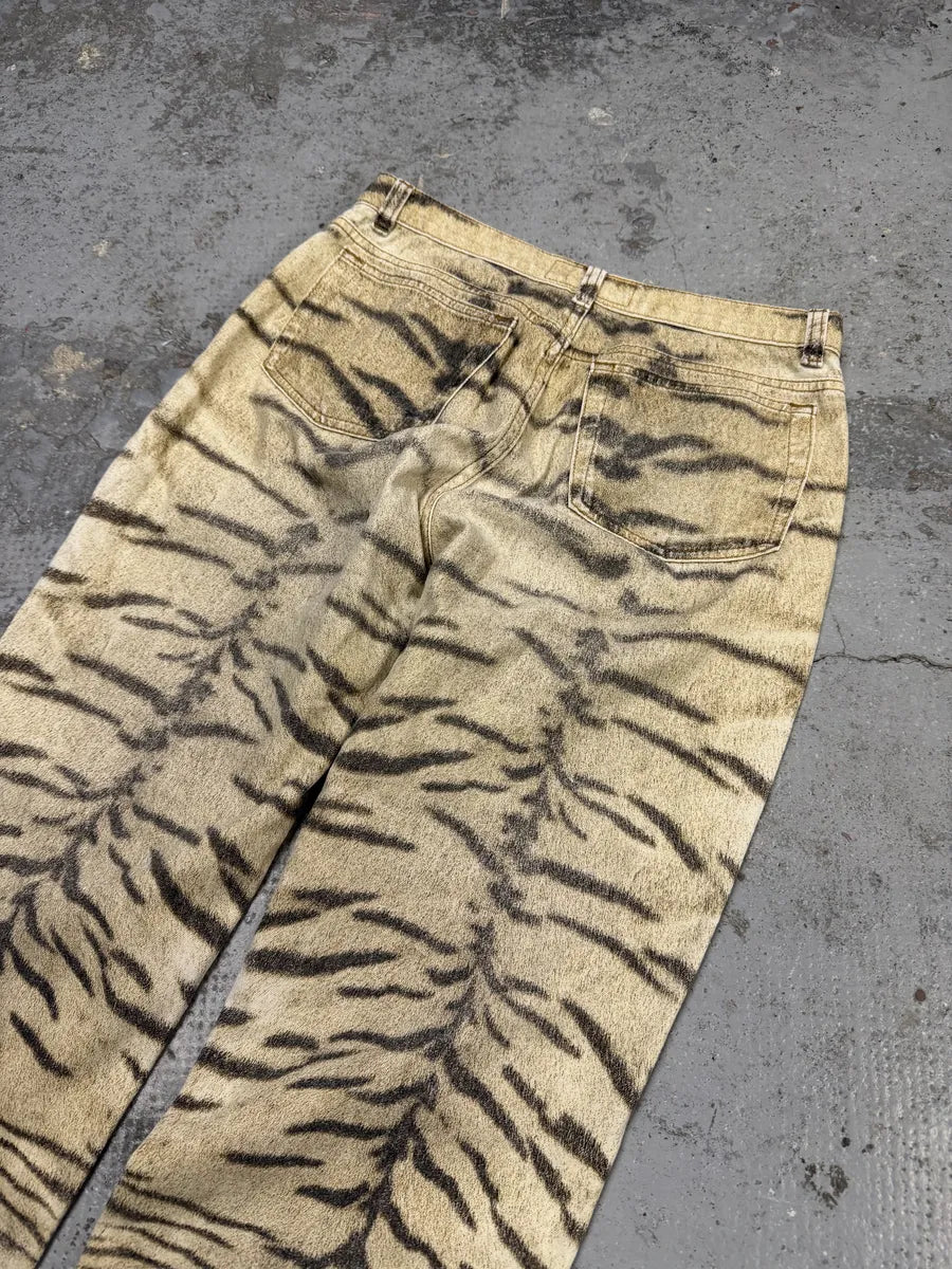 2000s Roberto Cavalli Zebra Savage Beige Pants LWoifLR 8