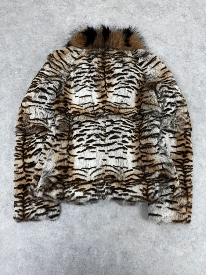 2000s Roberto Cavalli Zebra Savage Fur Zip-up Jacket SxiIVio 3