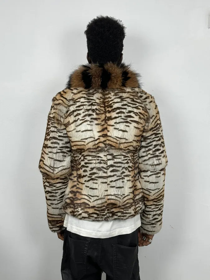 2000s Roberto Cavalli Zebra Savage Fur Zip-up Jacket SxiIVio 1
