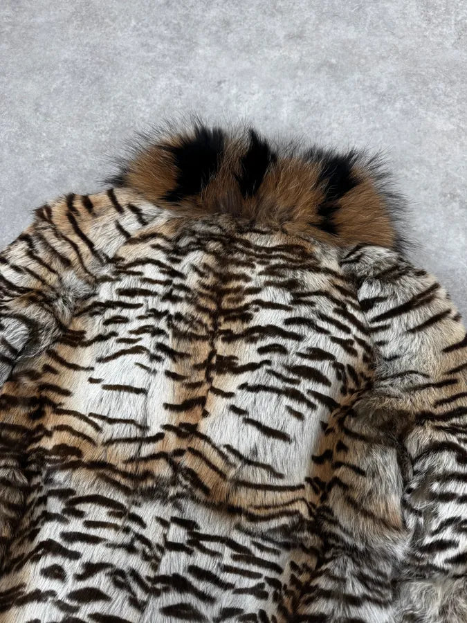 2000s Roberto Cavalli Zebra Savage Fur Zip-up Jacket SxiIVio 5