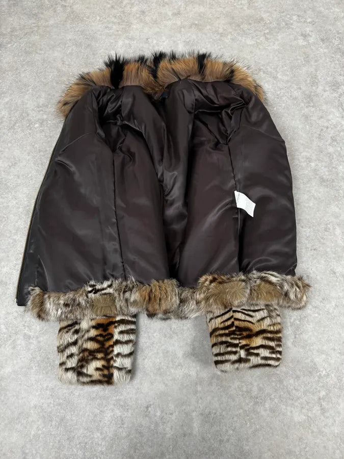 2000s Roberto Cavalli Zebra Savage Fur Zip-up Jacket SxiIVio 6