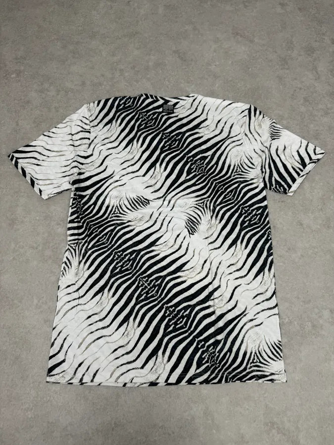 2000s Roberto Cavalli Zebra Savage White T-shirt gRlJTUM 4