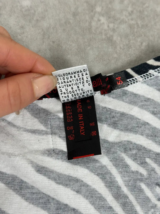2000s Roberto Cavalli Zebra Savage White T-shirt gRlJTUM 7