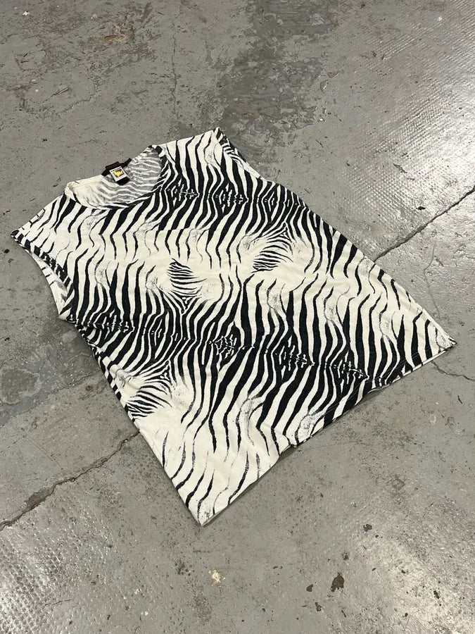 2000s Roberto Cavalli Zebra Black & White Tank Top NDupXdn 4