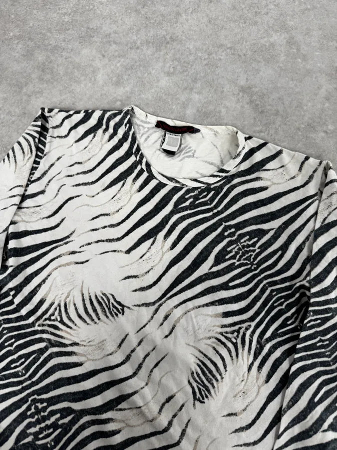 2000s Roberto Cavalli Zebra White Longsleeves LxjvDZp 4