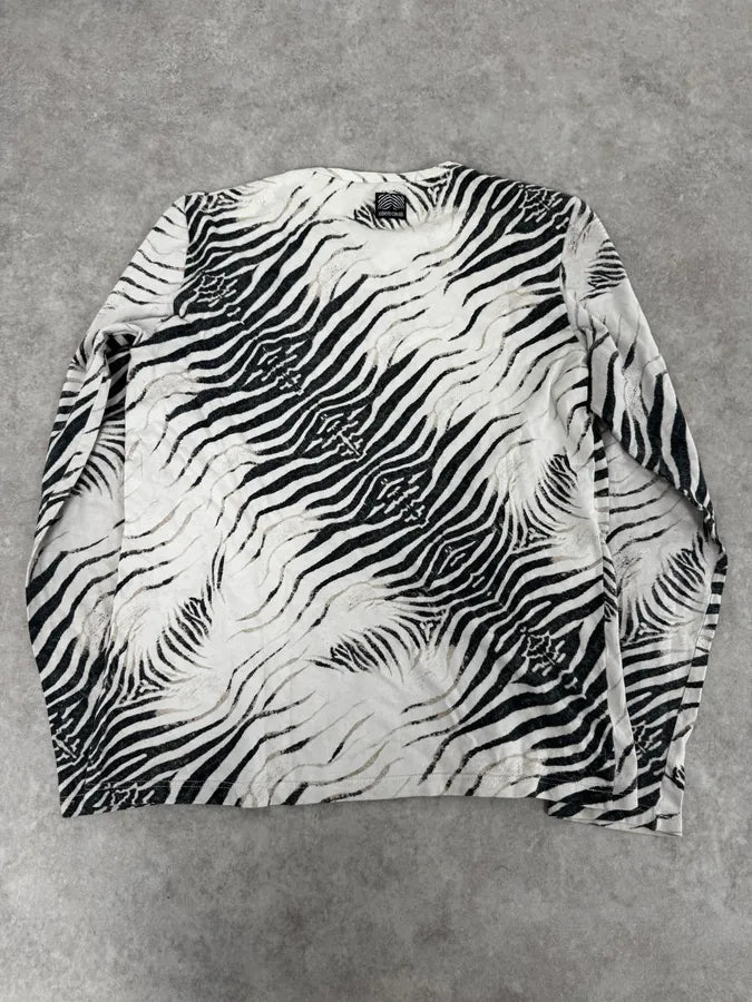 2000s Roberto Cavalli Zebra White Longsleeves LxjvDZp 3