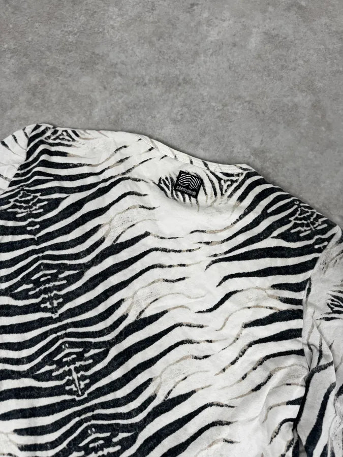 2000s Roberto Cavalli Zebra White Longsleeves LxjvDZp 5