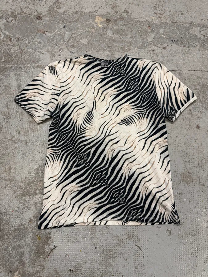 2000s Roberto Cavalli Zebra White T-Shirt qAquDsa 3