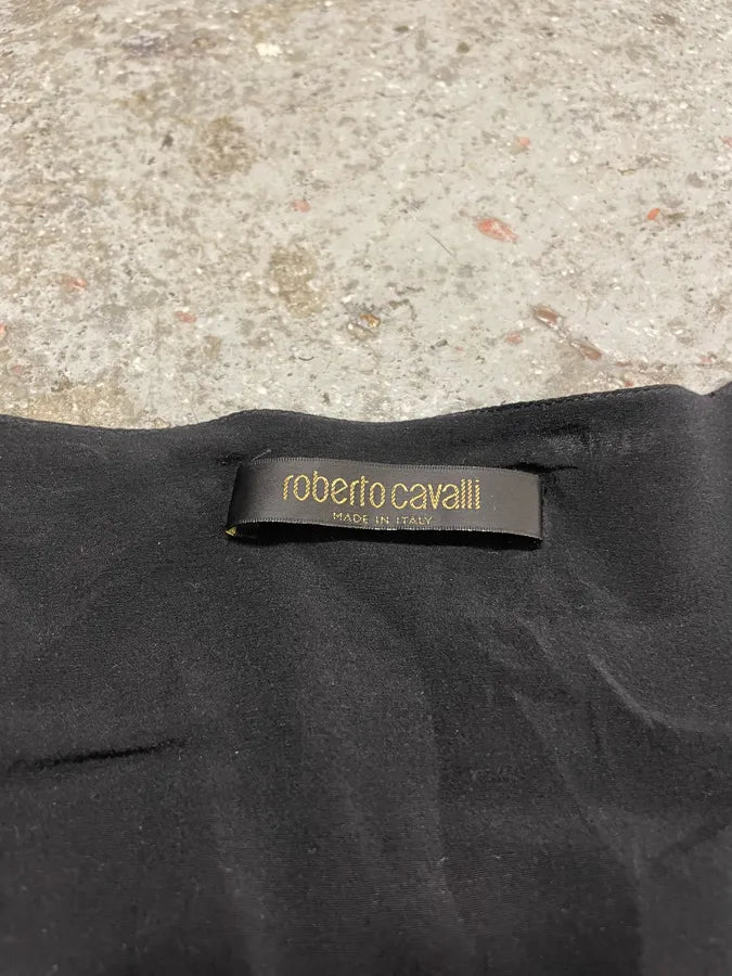 2000s Roberto Cavalli Zip Soft Black Longsleeves Top (M/L) CeuNHJQ 8
