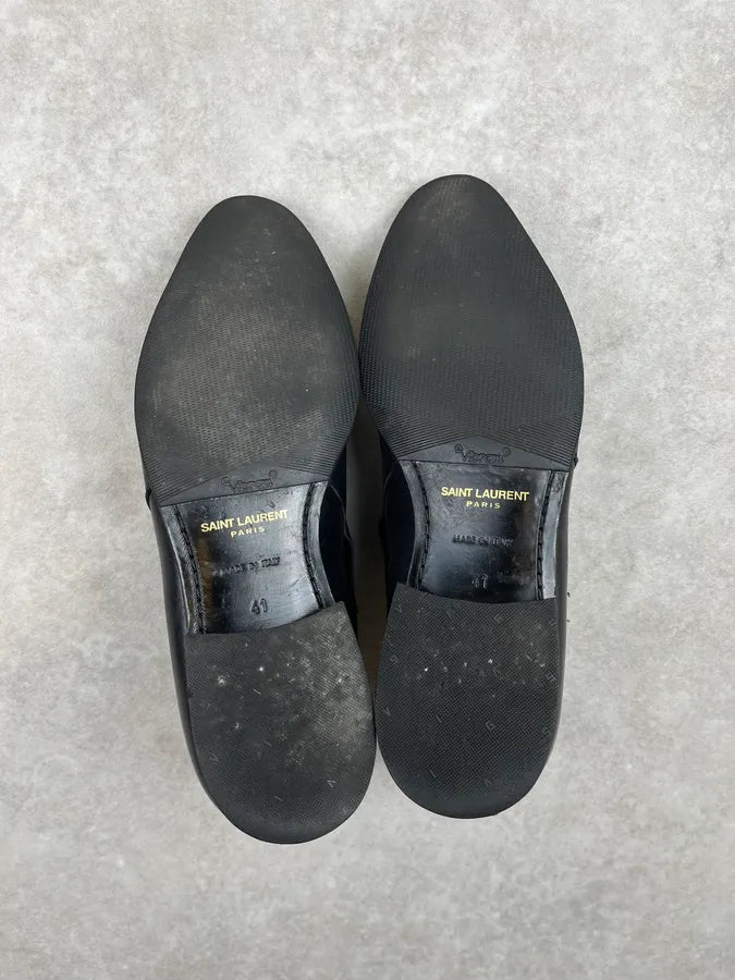 2010s Saint Laurent Black Ankle Leather Boots hYOwMKt 6