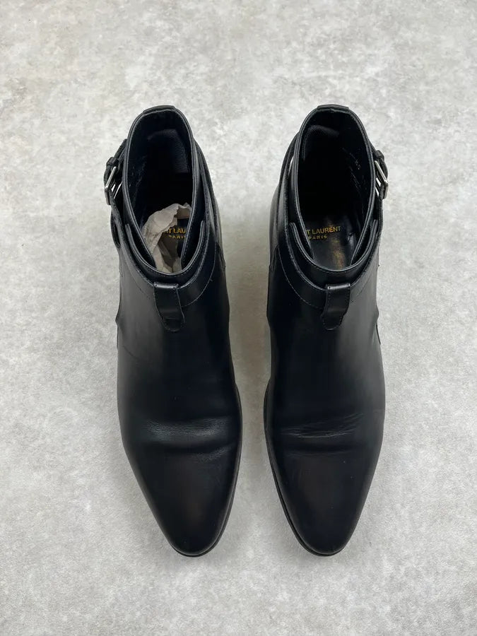 2010s Saint Laurent Black Ankle Leather Boots hYOwMKt 1