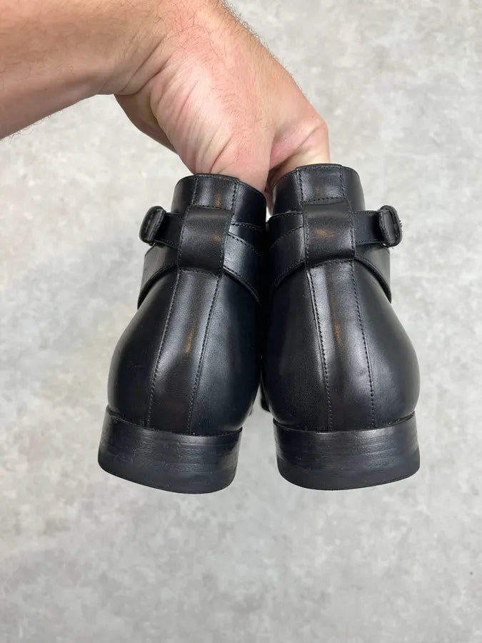 2010s Saint Laurent Black Ankle Leather Boots hYOwMKt 5