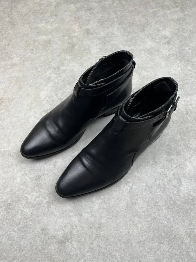 2010s Saint Laurent Black Ankle Leather Boots hYOwMKt 2